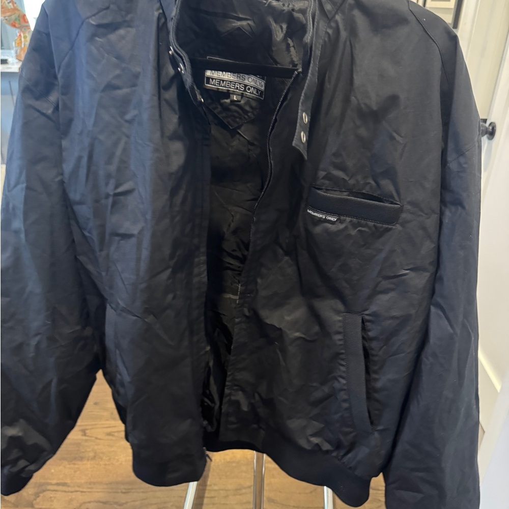 Members Only Classic Black Bomber Jacket